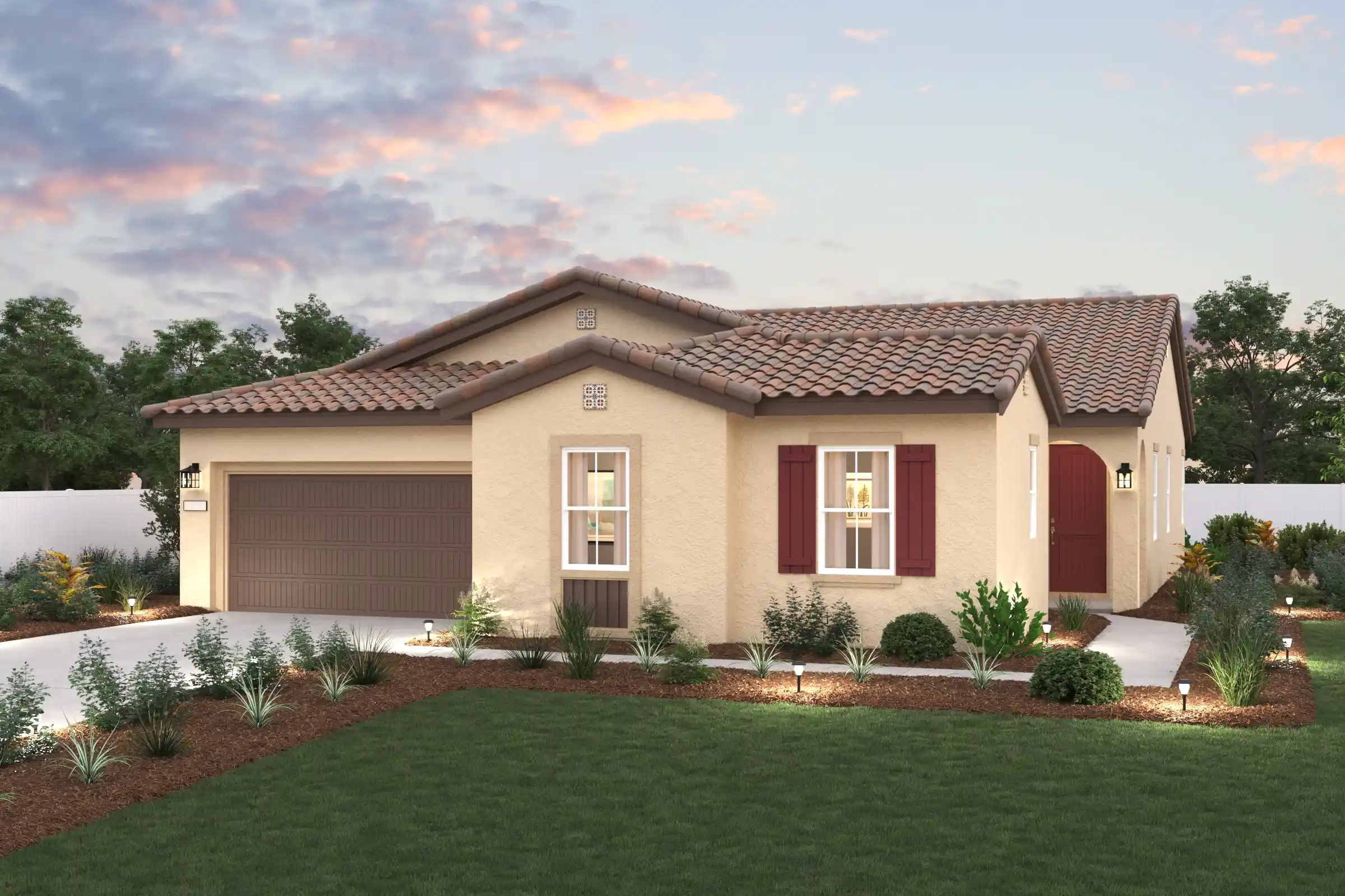 A house with a large yard.