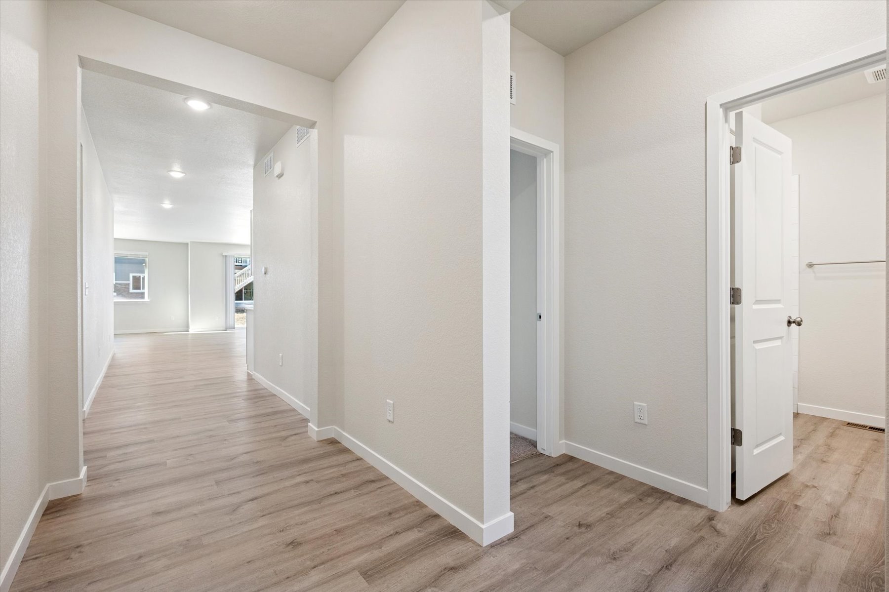 A room with white doors.