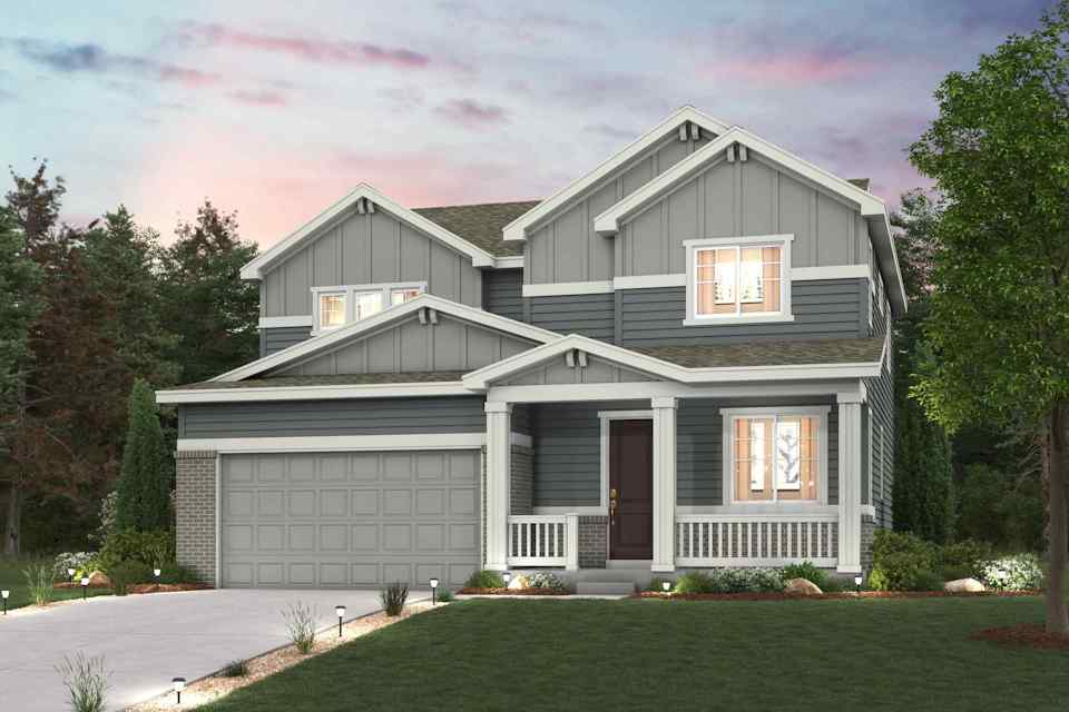 A house with a garage.