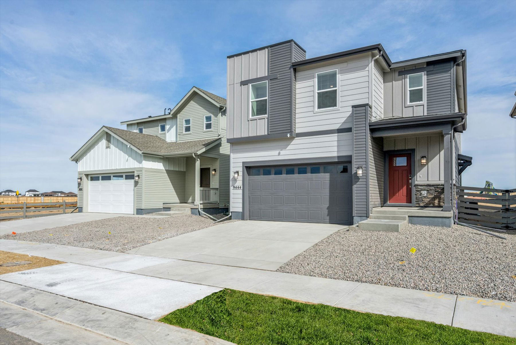 A house with a garage.