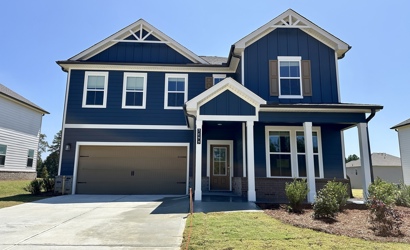 A house with a garage.