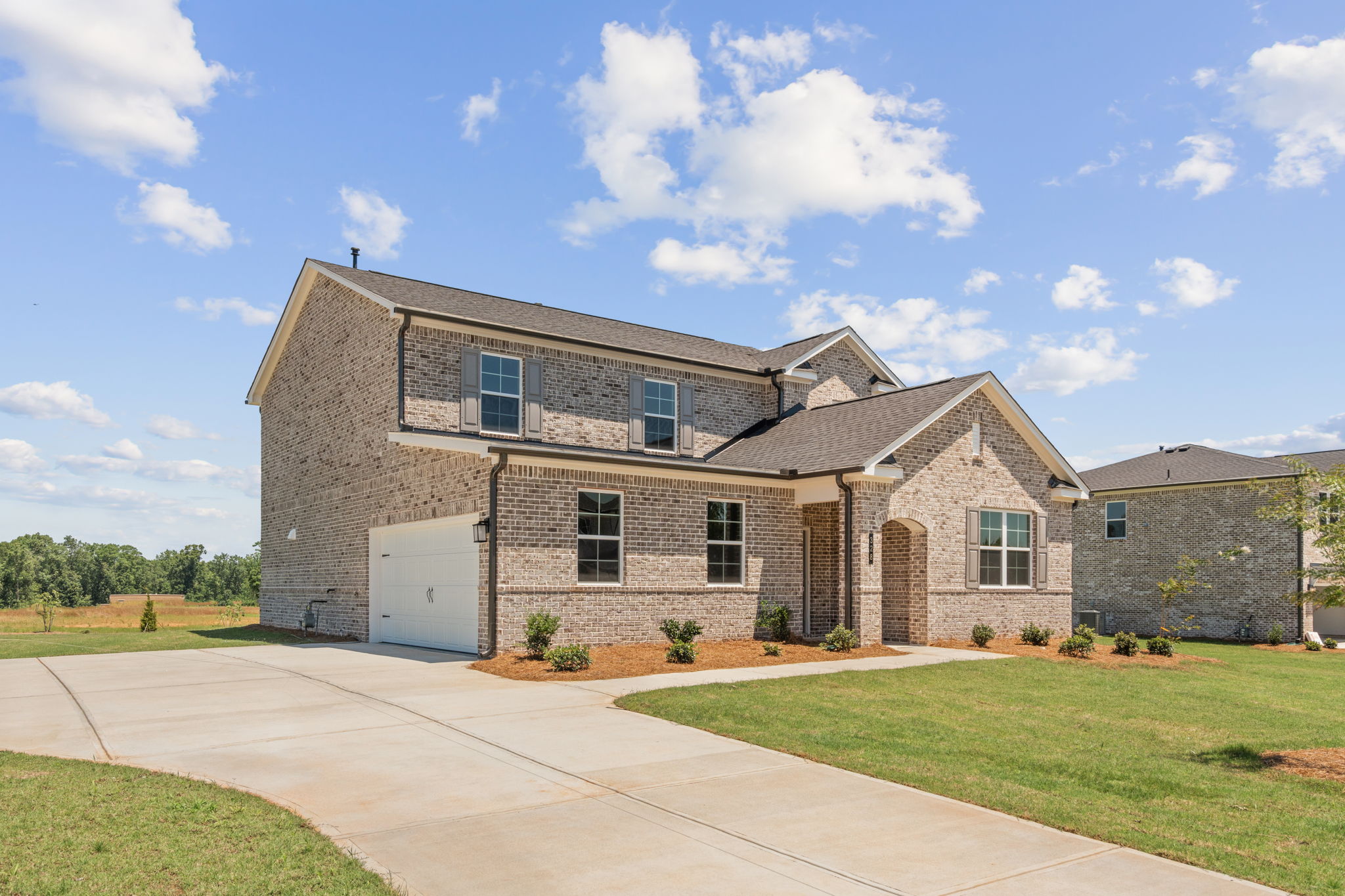 A house with a driveway.