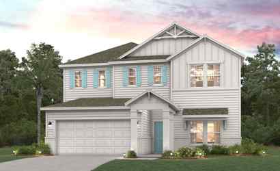 A house with a garage.