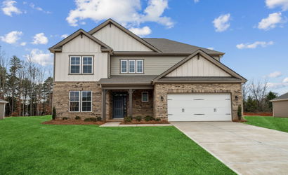 A house with a garage.