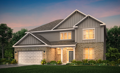 A house with a garage.