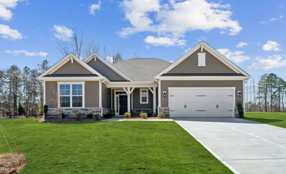 A house with a garage.