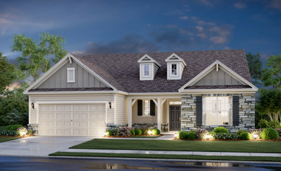 A house with a driveway.