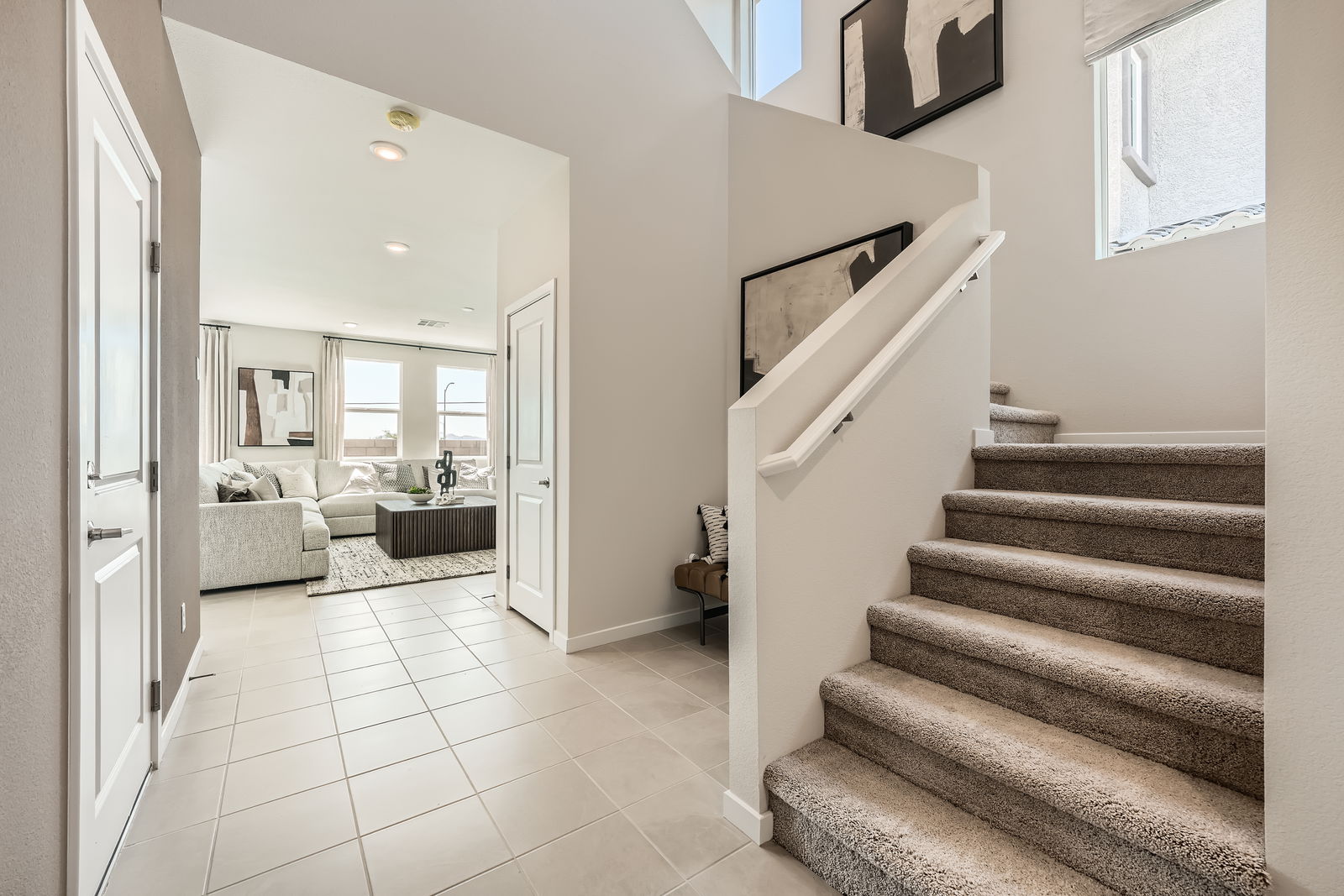 A staircase in a house.