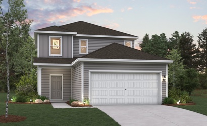 A house with a garage.