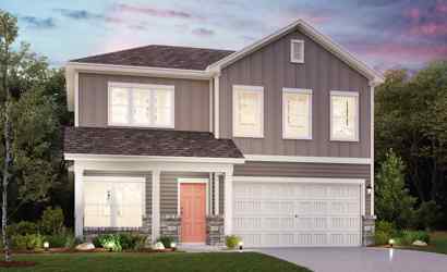 A house with a garage.