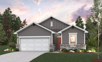 A house with a garage.