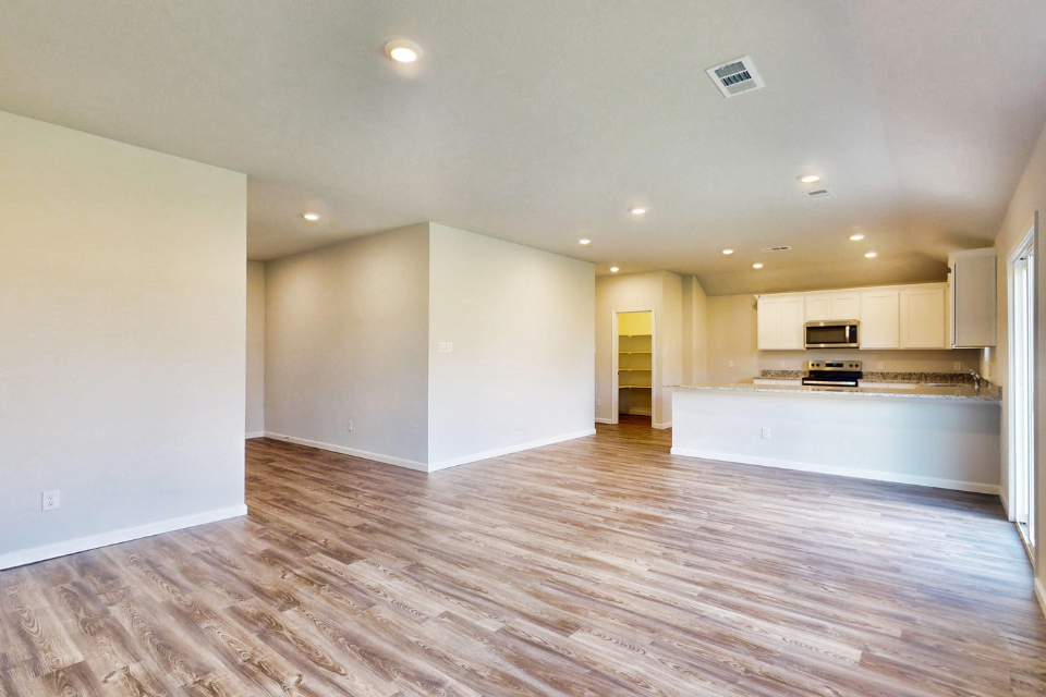 A large empty kitchen.