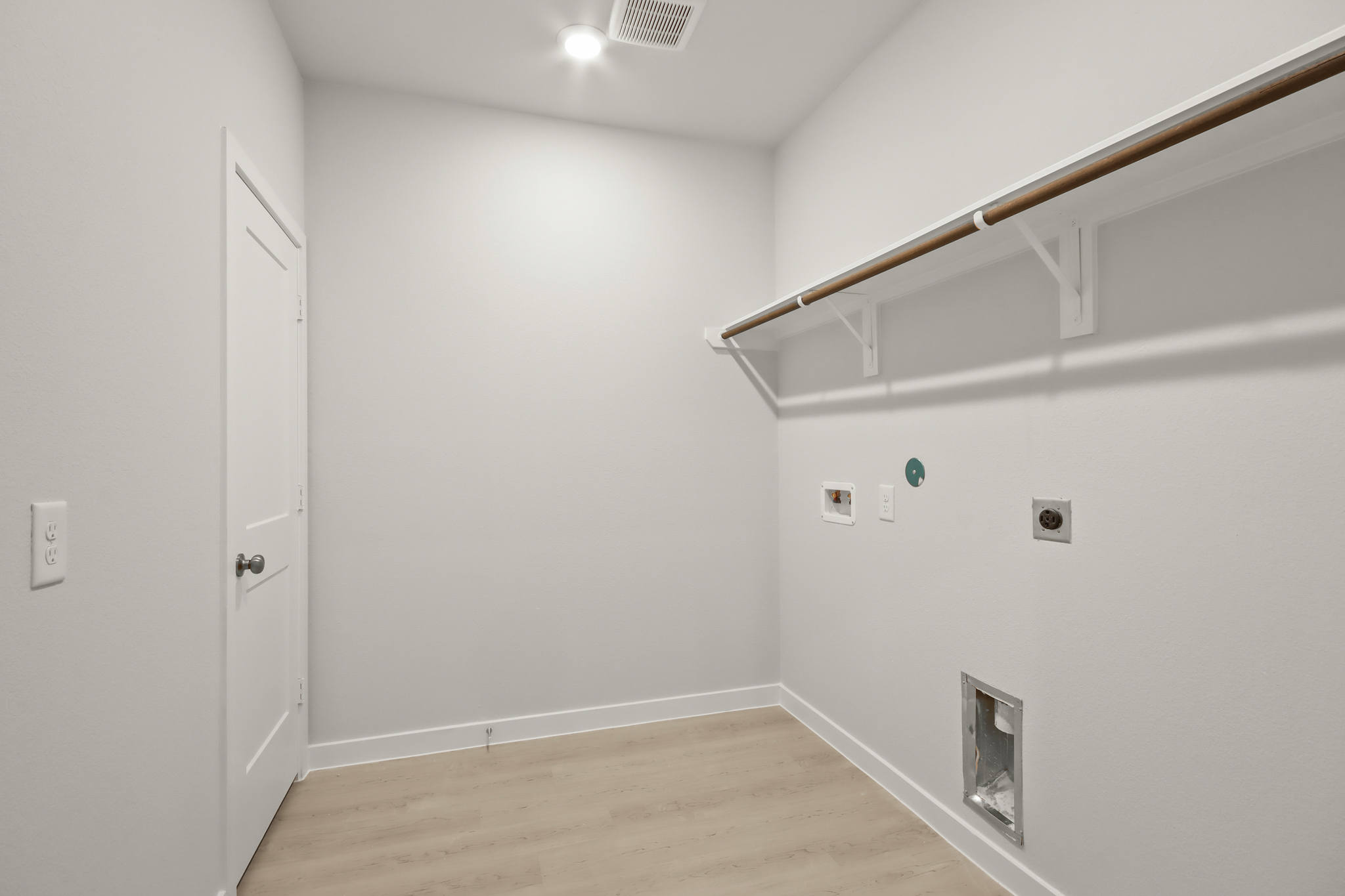 A room with white walls.