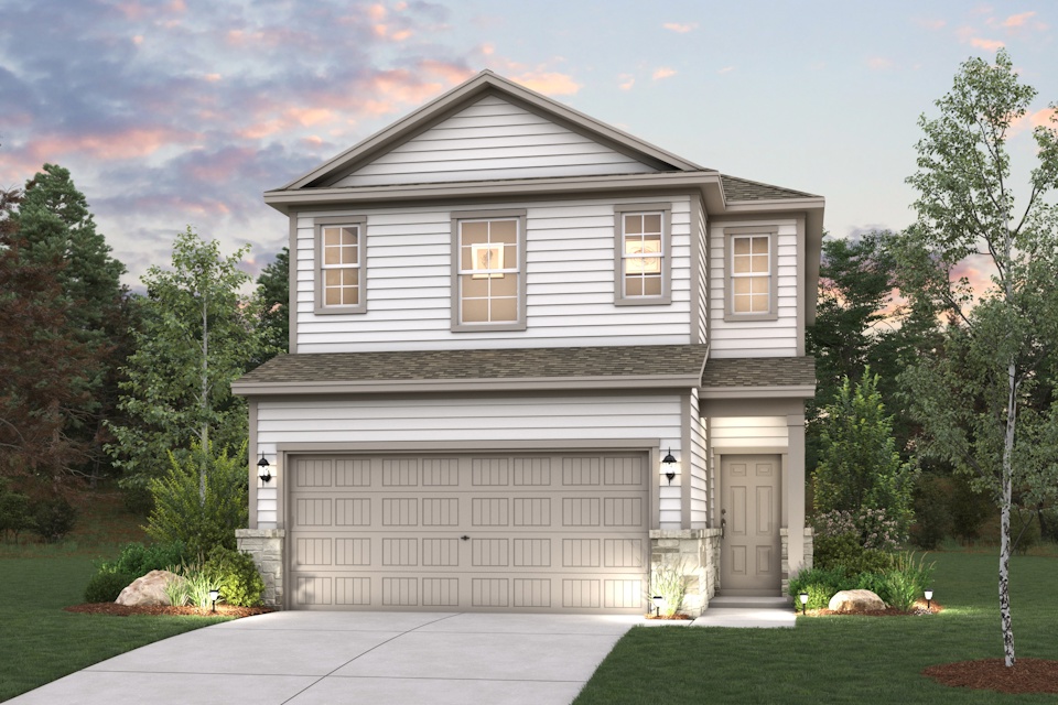 A house with a garage.