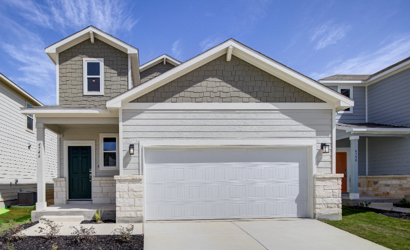 A house with a garage.