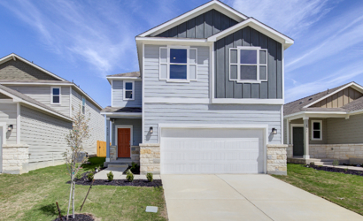 A house with a garage.