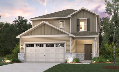 A house with a garage.