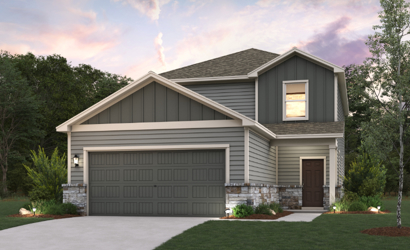 A house with a garage.