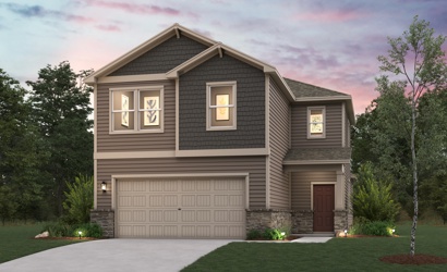 A house with a garage.