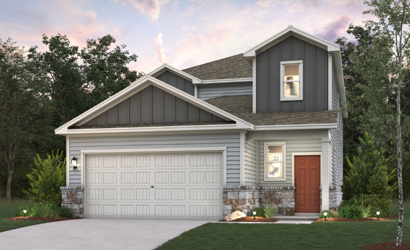 A house with a garage.