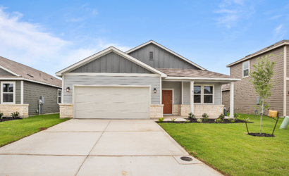 A house with a garage.