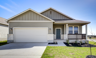 A house with a garage.