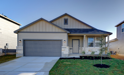 A house with a garage.