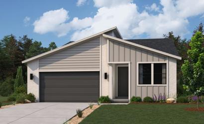 A house with a garage.