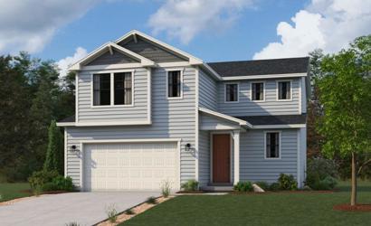A house with a garage.