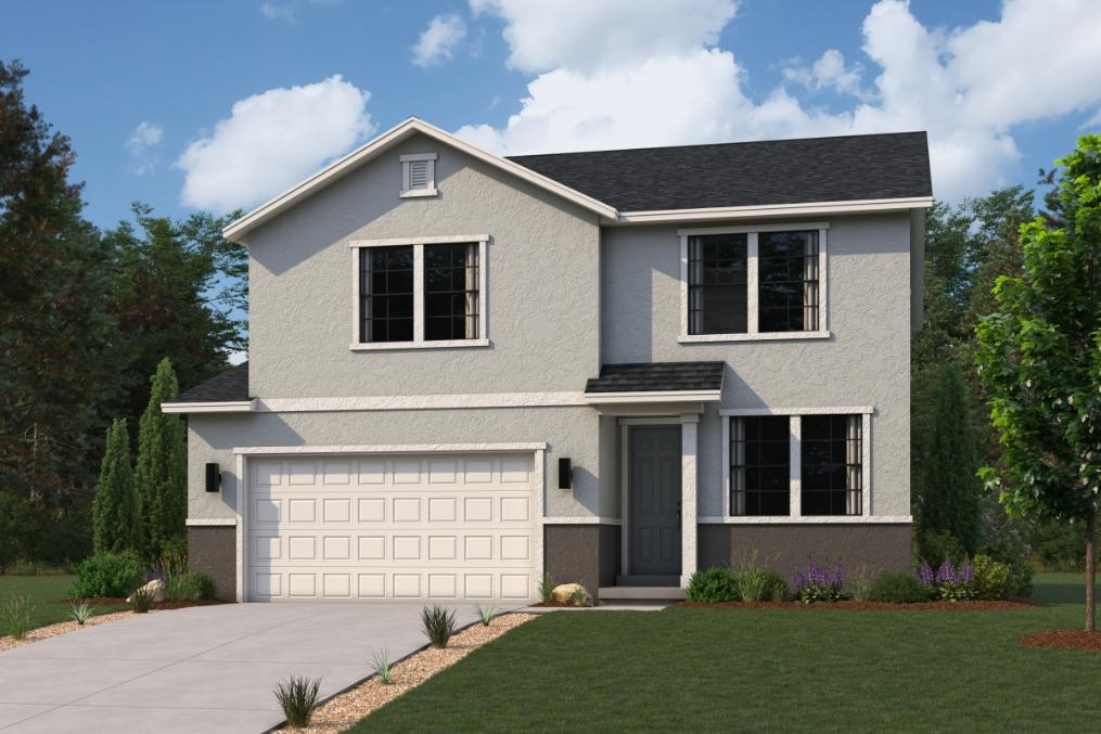 A house with a garage with Ronald Reagan Boyhood Home in the background.