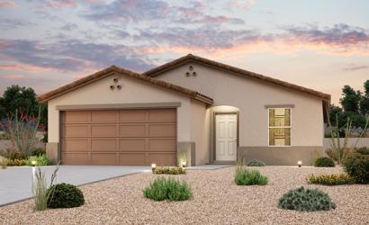 A house with a garage.