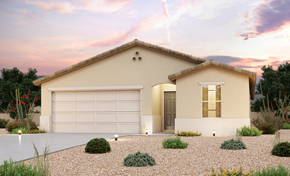 A house with a garage.
