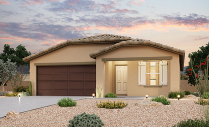 A house with a garage.