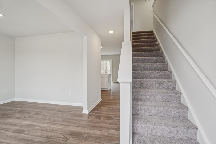 A staircase in a house.