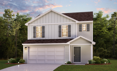 A house with a garage.